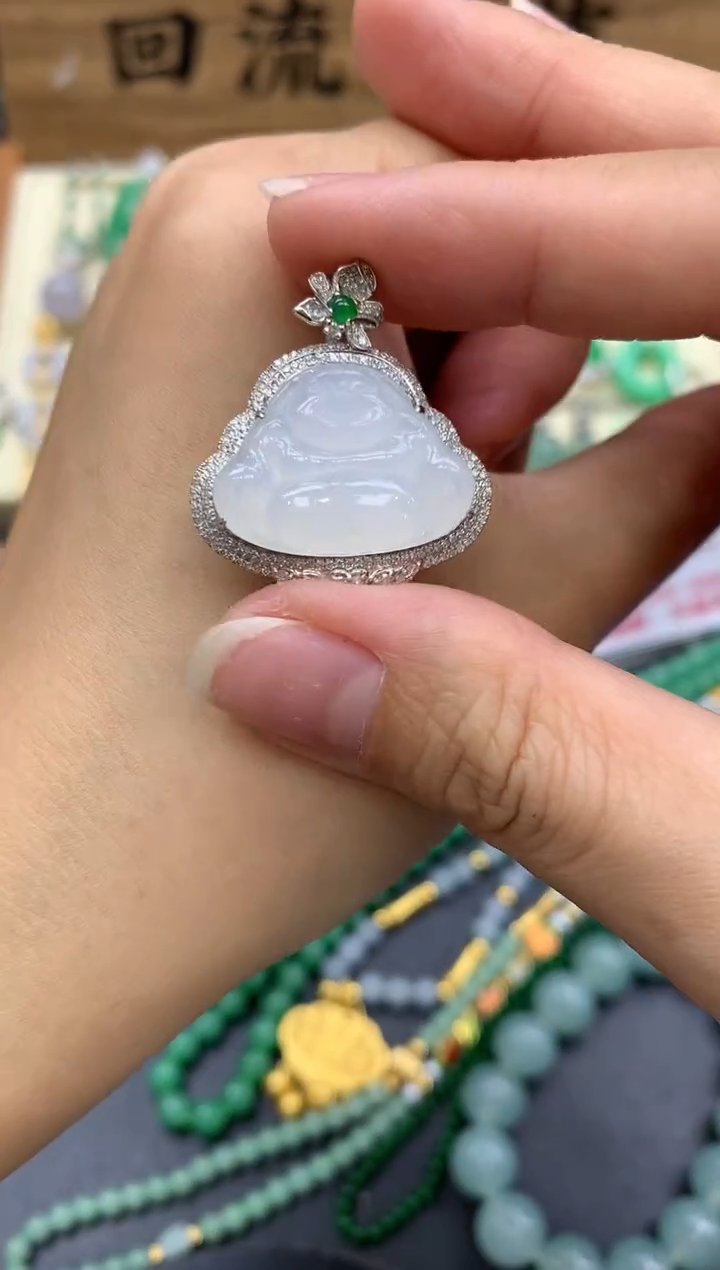 【闪购商品】翡翠颈饰18K金镶嵌285-中国好珍宝