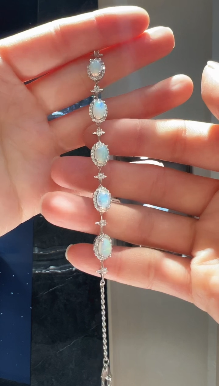 【闪购商品】欧泊手链银S925镶嵌78】