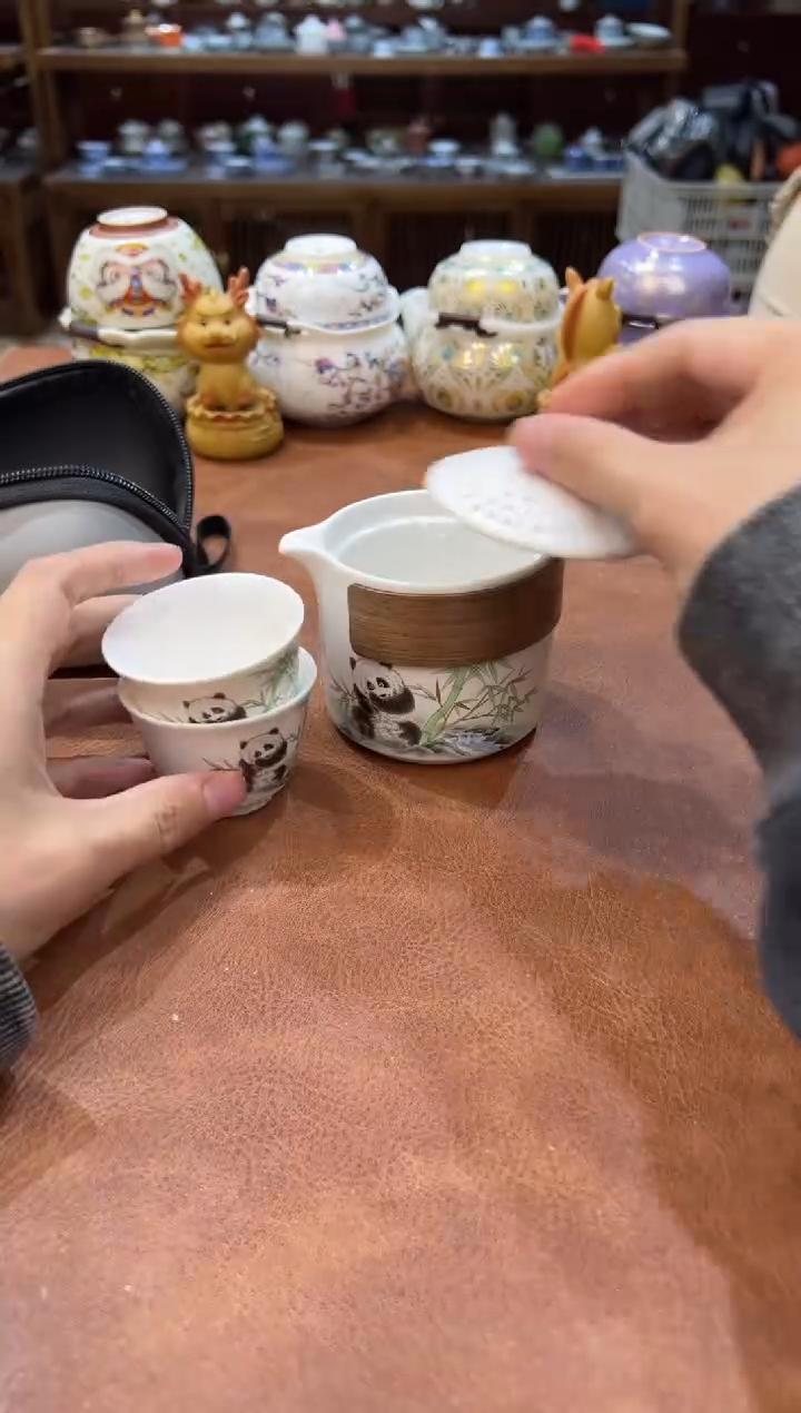 真的很便宜会开片的旅行茶具
