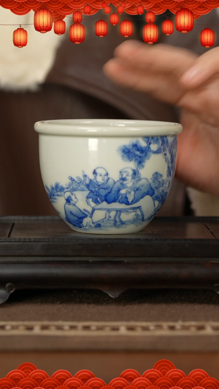 【闪购商品】杯 福利 青花人物  杯杯