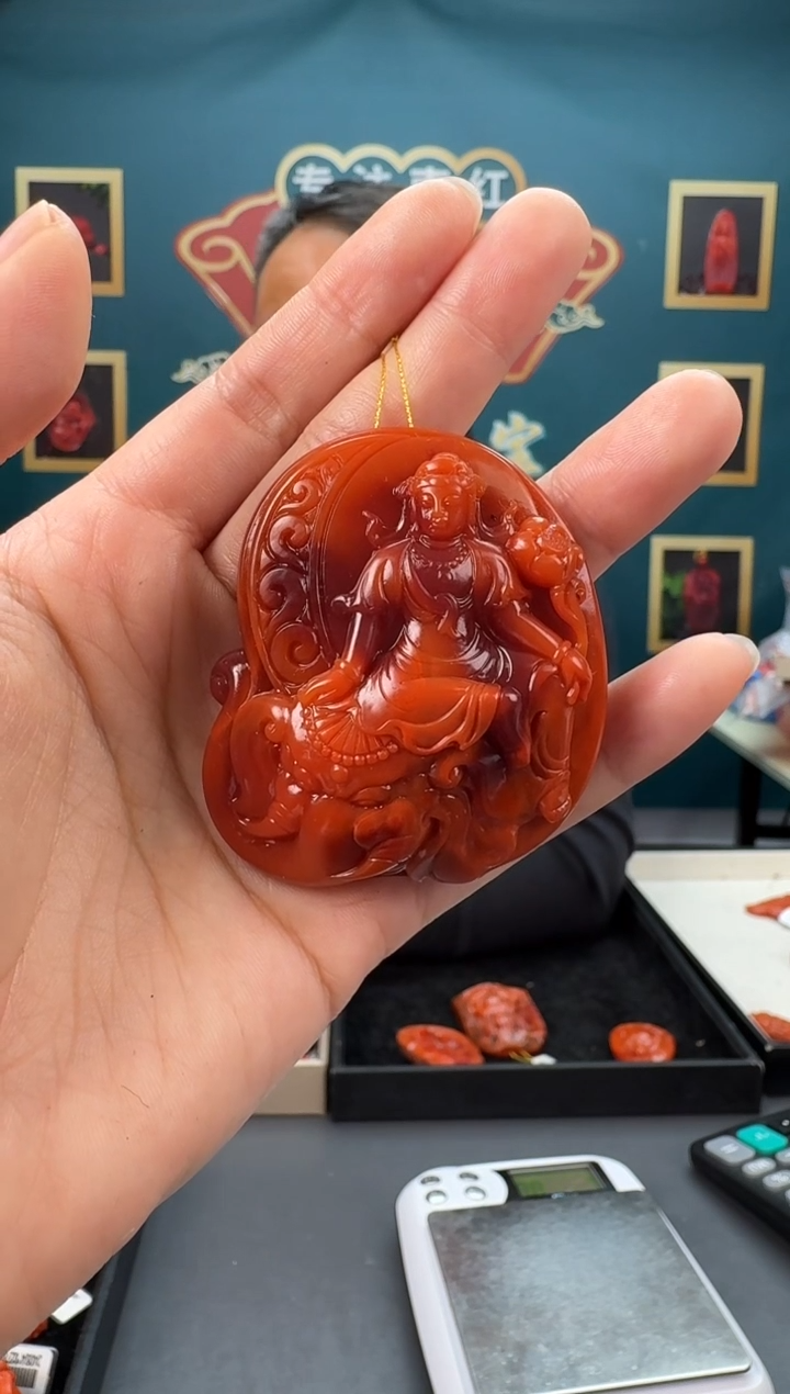 【闪购商品】南红玛瑙雕刻未镶嵌108ZB0112产品一个