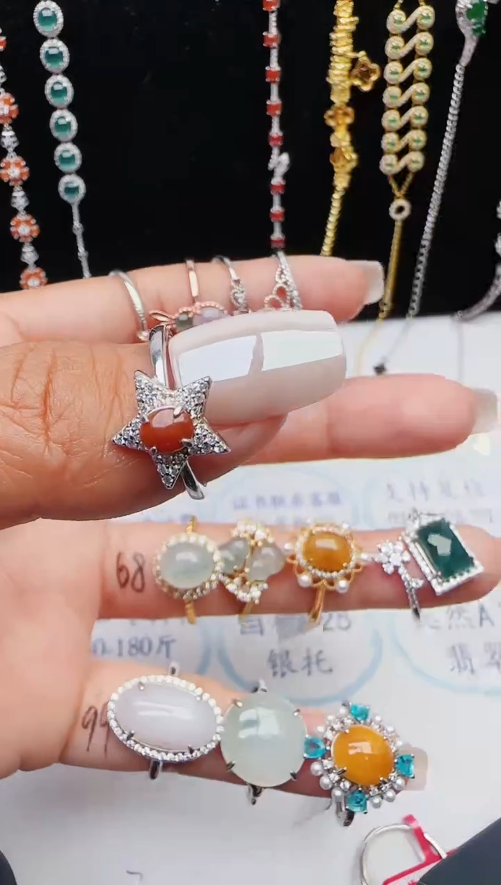 【闪购商品】翡翠戒指银S925镶嵌11111111