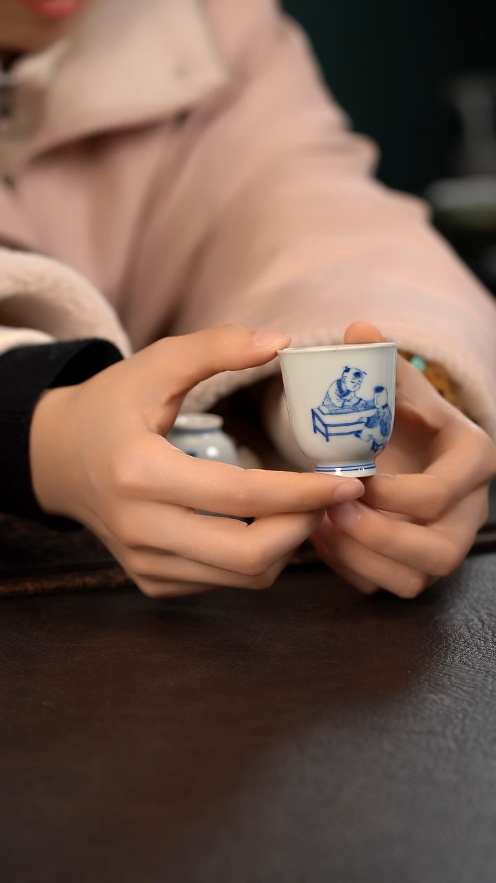 【闪购商品】杯杯聚澜堂童子抚琴闻香杯