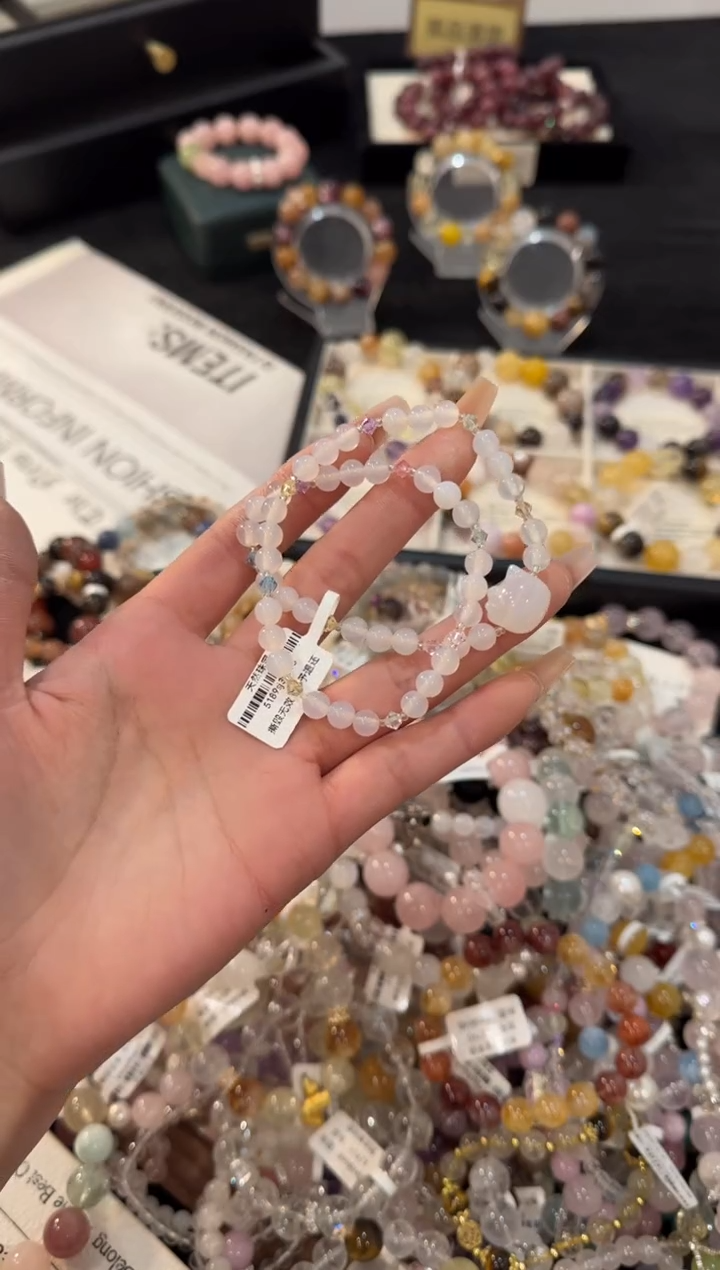 合金手链水晶玛瑙双圈x2224