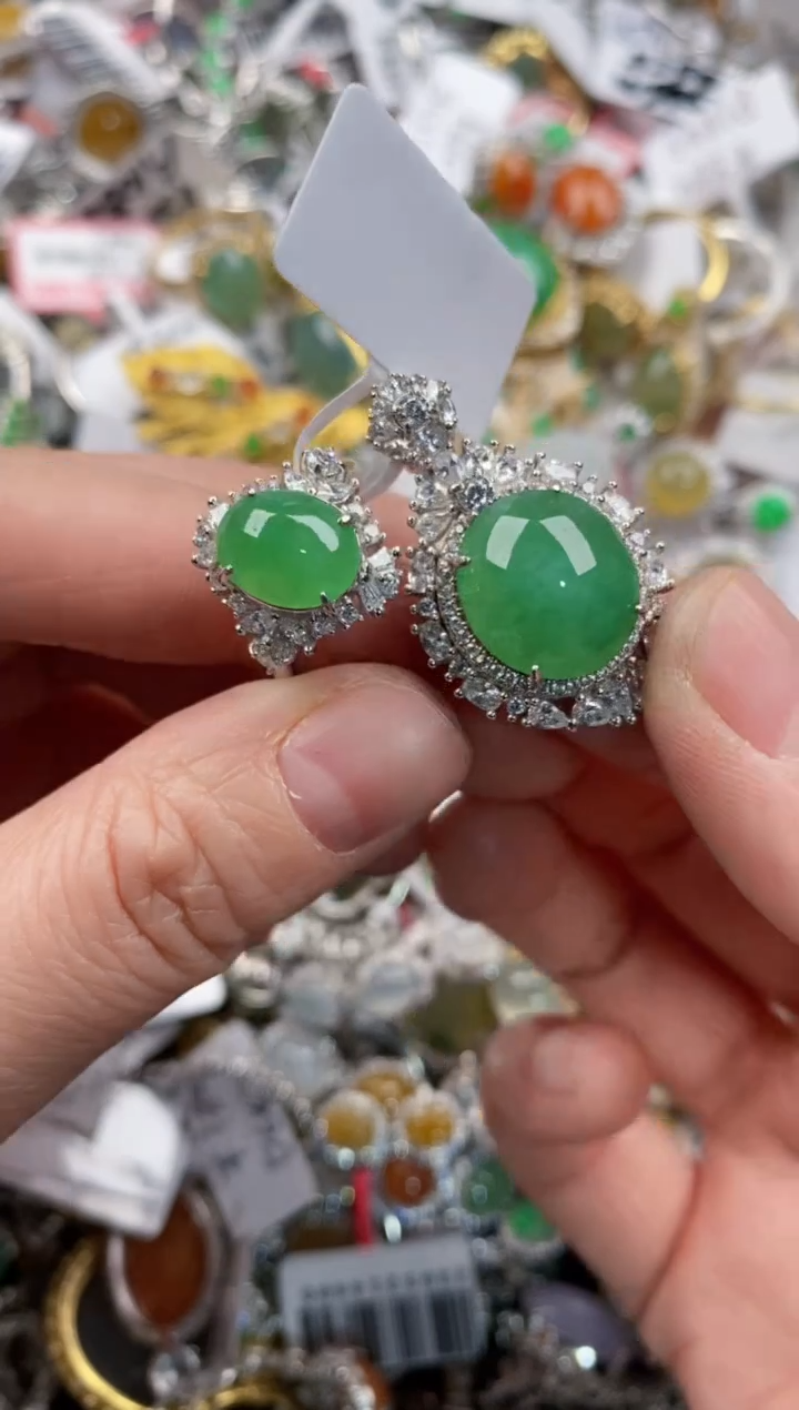 银S925镶嵌戒指翡翠1010    4