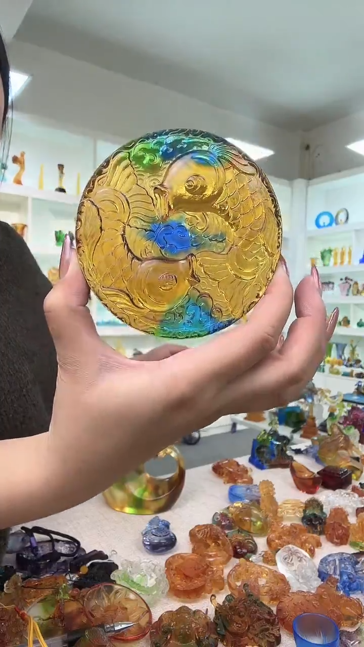 手工艺品琉璃双鱼