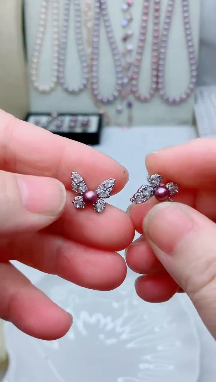 未镶嵌耳饰淡水珍珠多样性发其一【非无瑕】