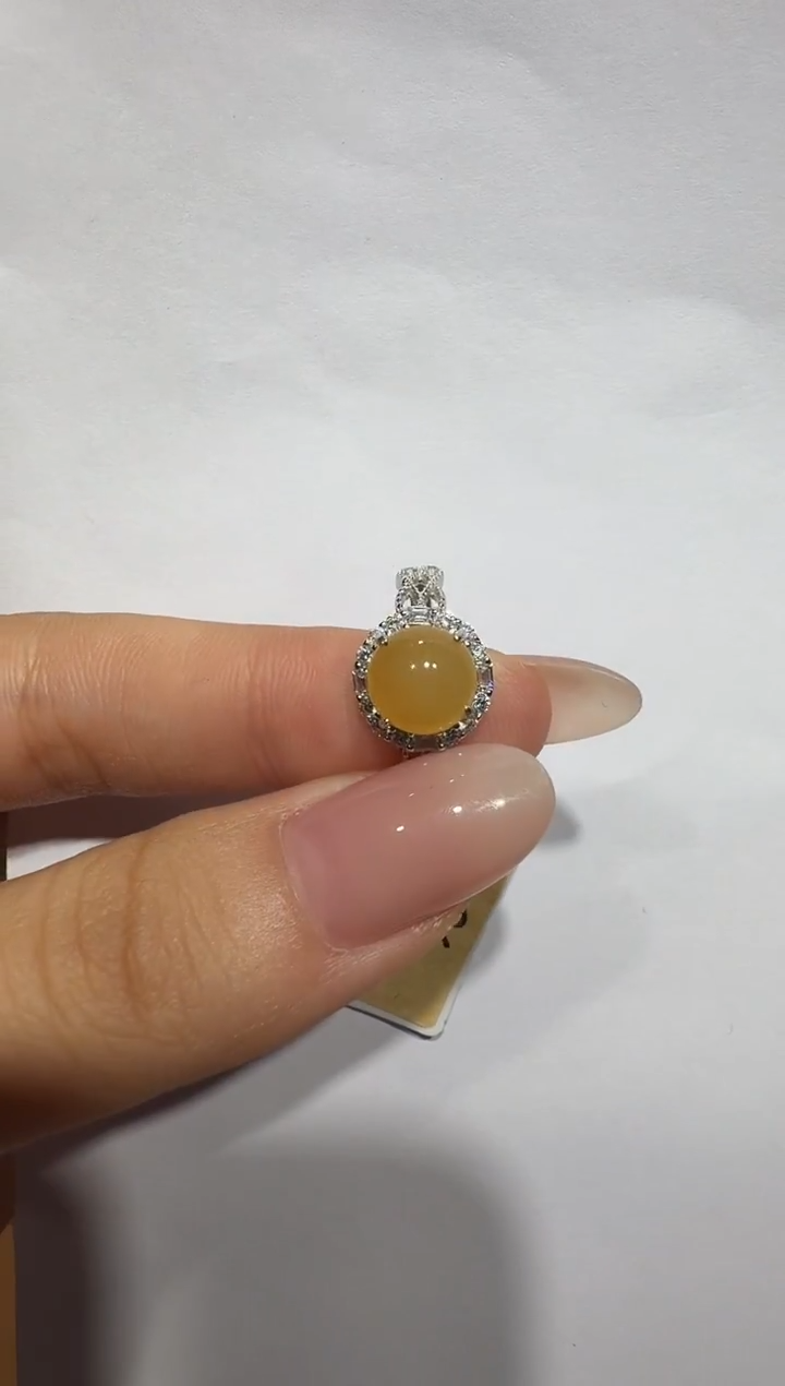 银S925镶嵌戒指翡翠925银镶翡翠戒指镶嵌58