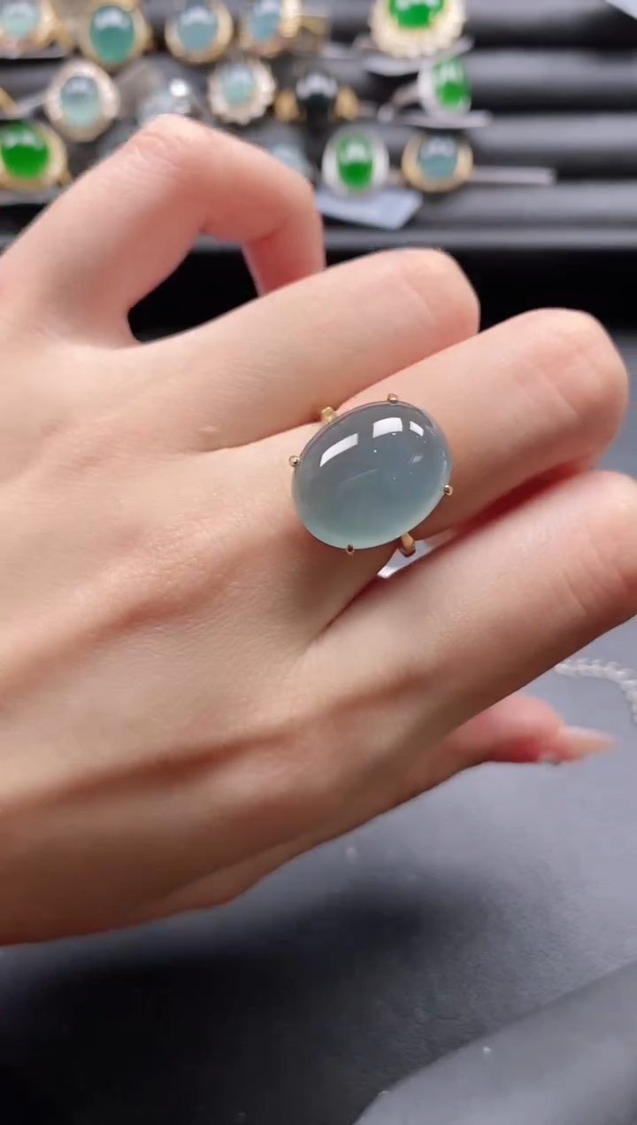 【闪购商品】翡翠戒指银S925镶嵌1111