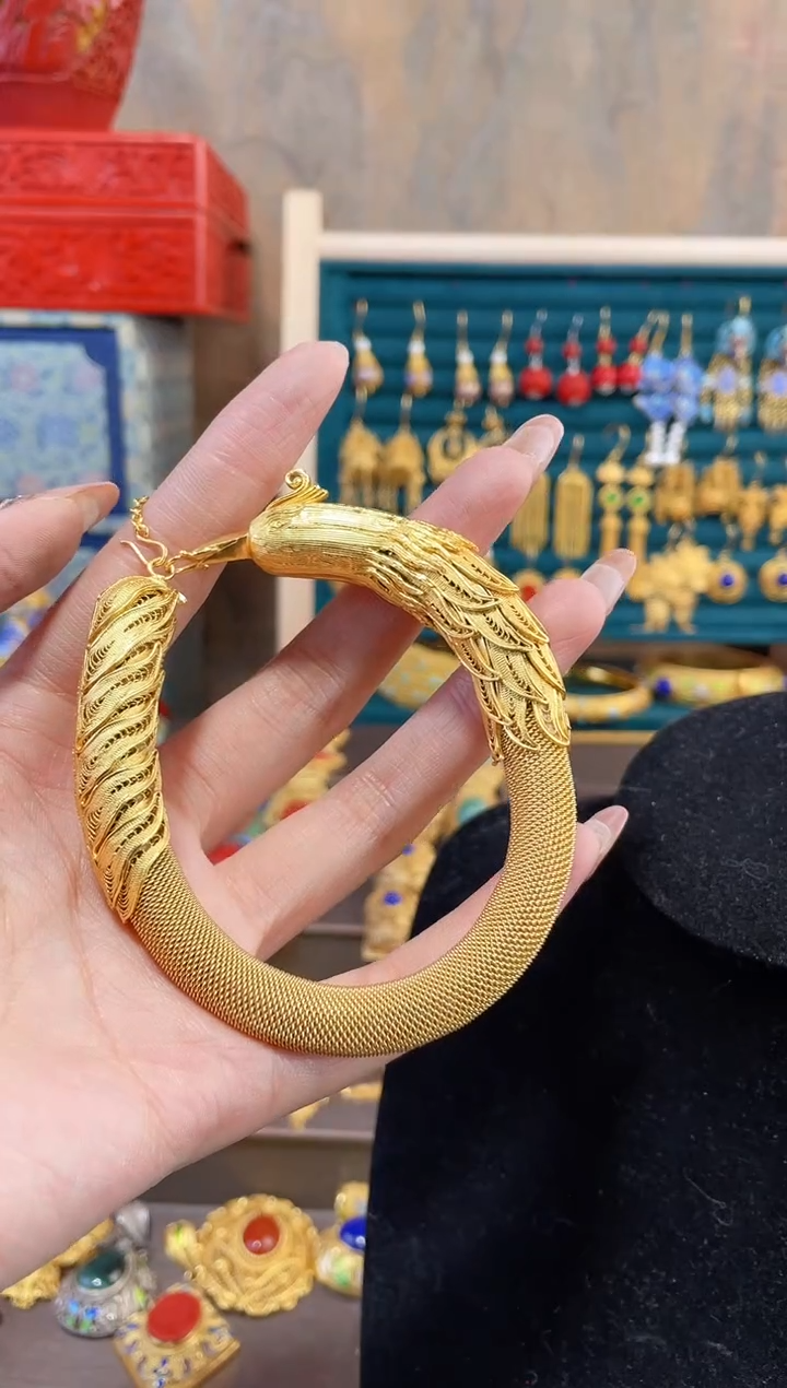 【闪购商品】非遗绝技花丝镶嵌镯子
