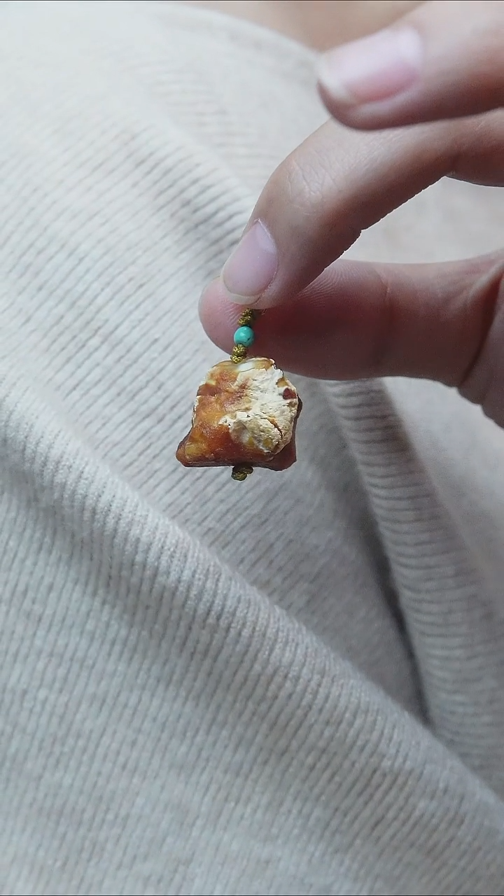 裸石蜜蜡未镶嵌*蜜蜡原石小提溜*活扣头*百搭小配饰*