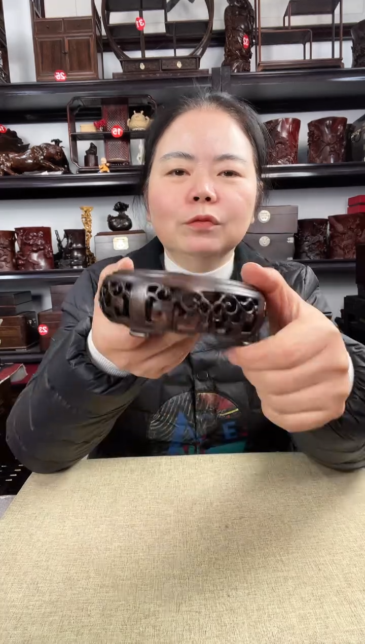 木新黑圆老李红木工艺品