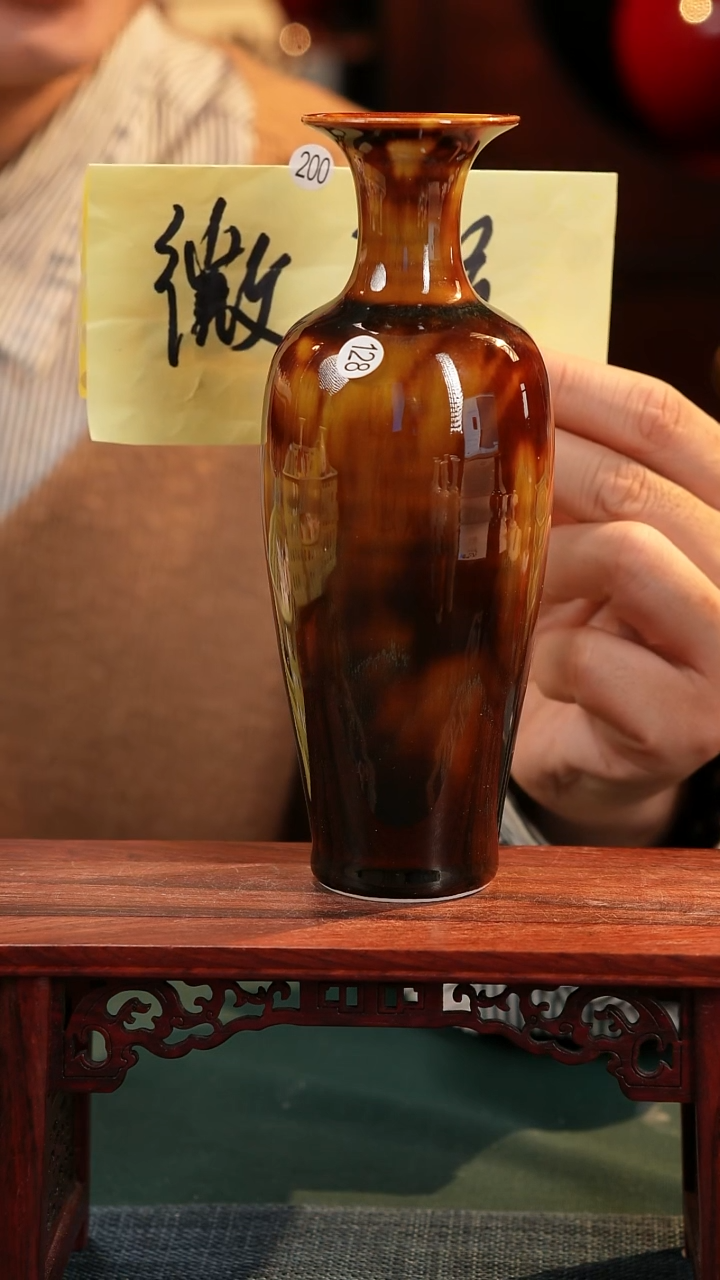 【闪购商品】摆件纯手工原创高温瓷器〖玳瑁釉〗 