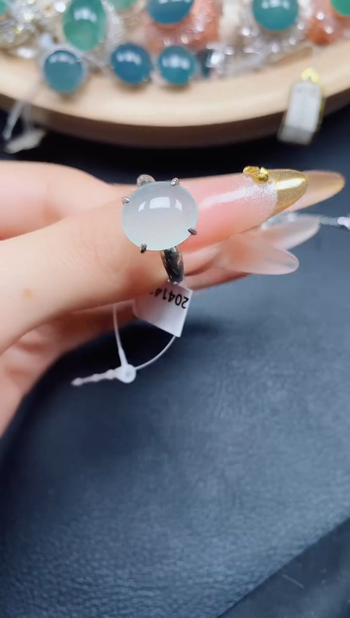 【闪购商品】翡翠戒指银S925镶嵌翡翠