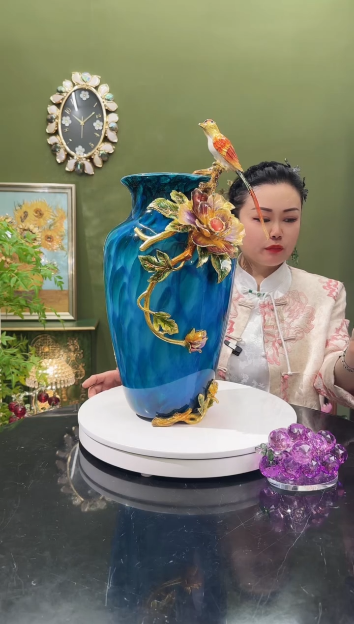 琉璃喜上眉梢花瓶