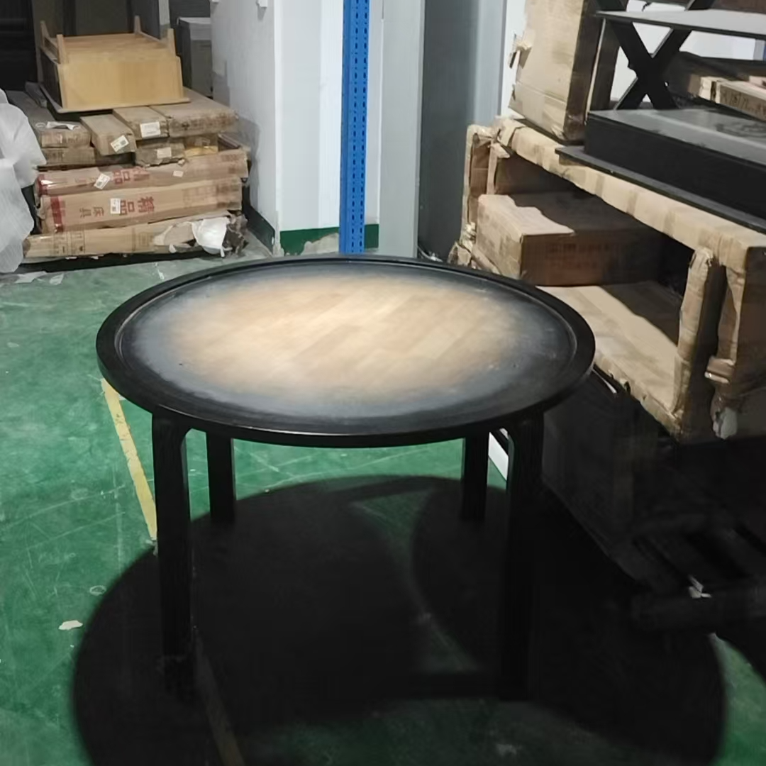 P754（瑕疵无面板）120*76cm圆餐桌【不包安装】库存尾货（铁三）