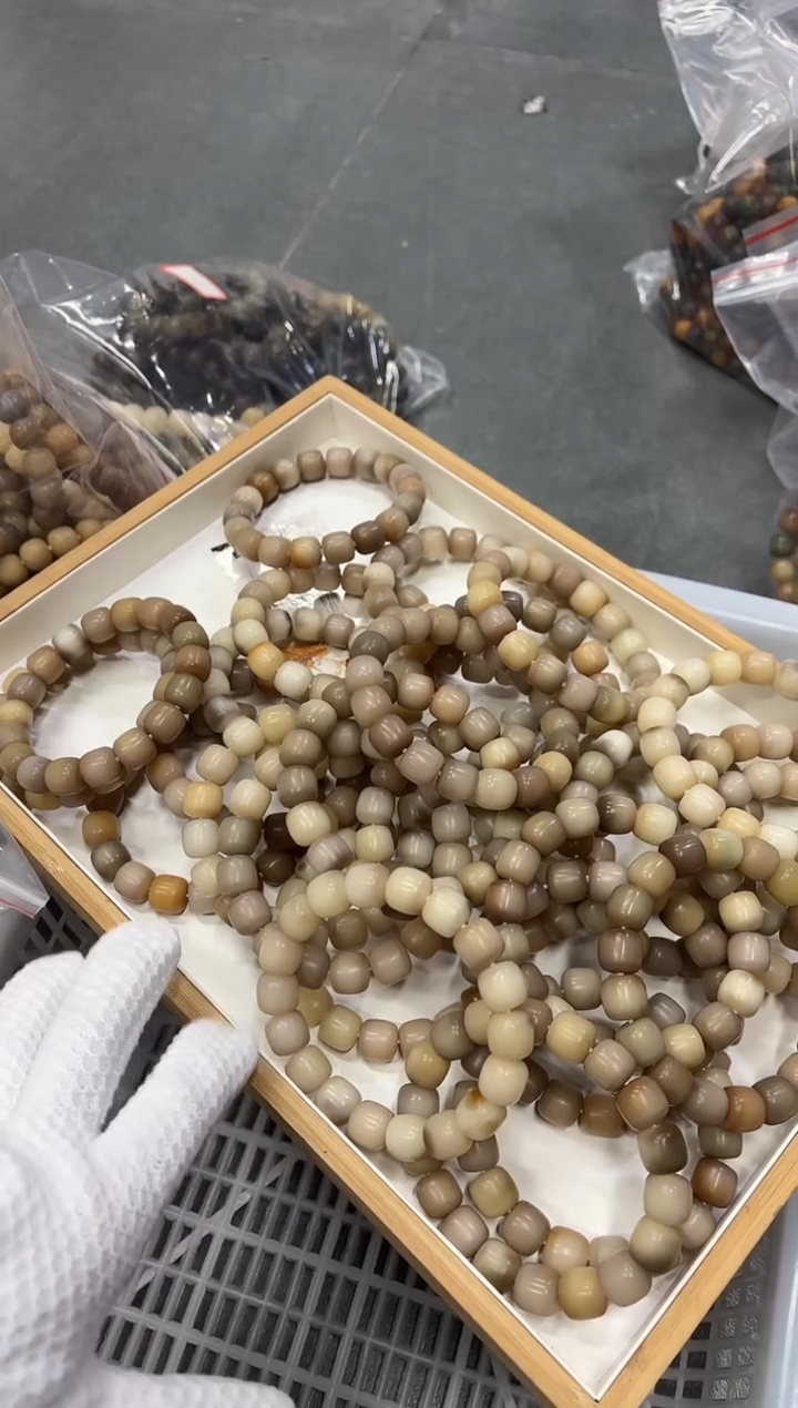 手串菩提根/象牙果13.5干磨孔不好（718）