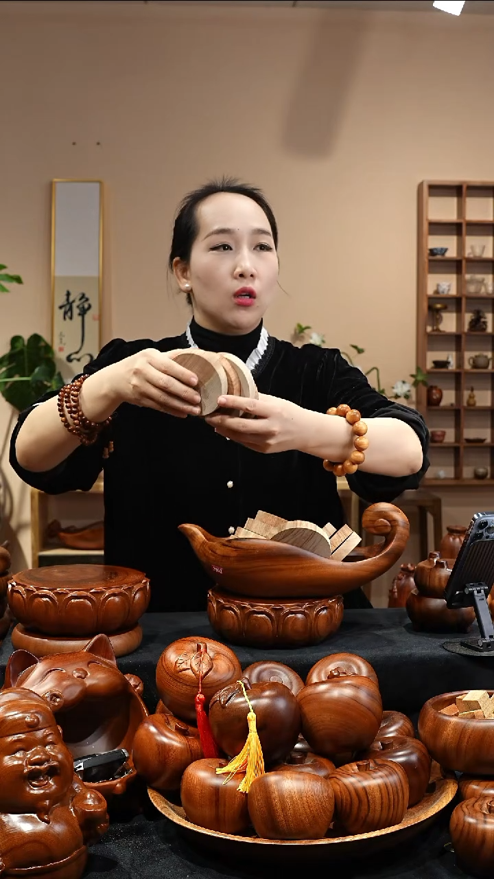 木质香樟木小切片*4