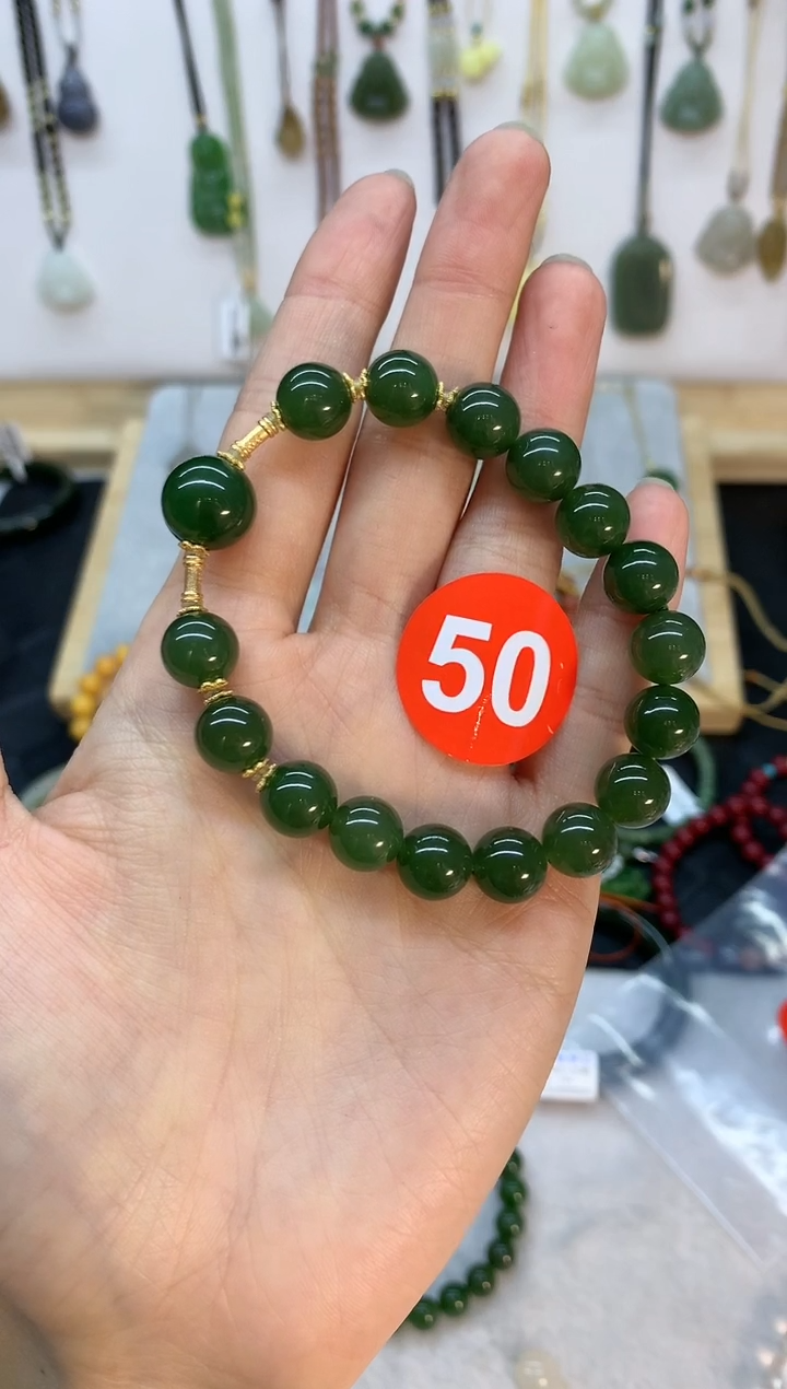 未镶嵌手链和田玉N***_手串4