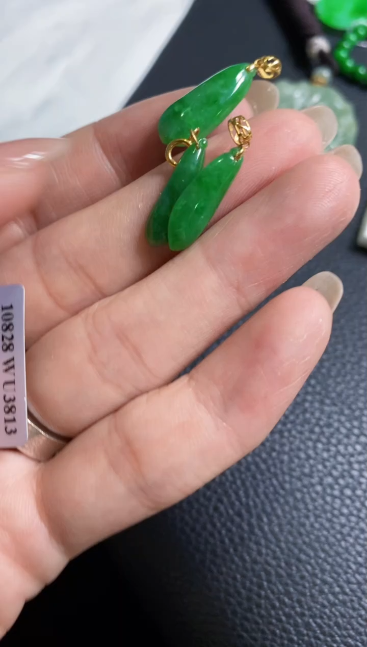 【闪购商品】定制翡翠18K金镶嵌吊坠多样性发货发1