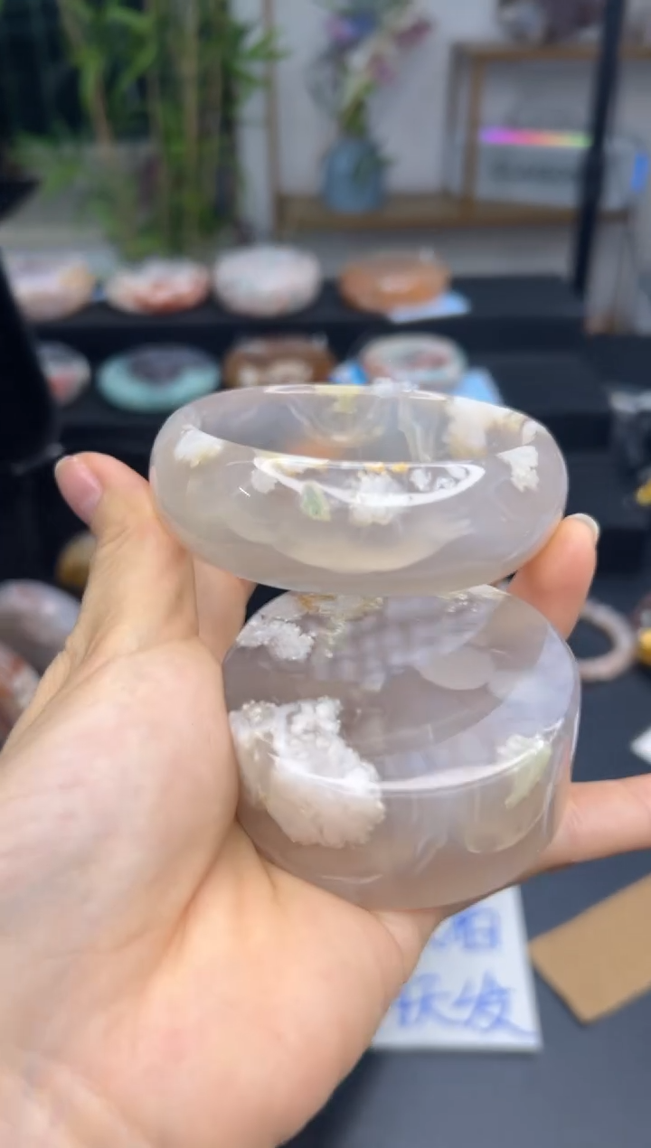 【闪购商品】石英质玉手镯未镶嵌A4319(60圈赠送镯心)