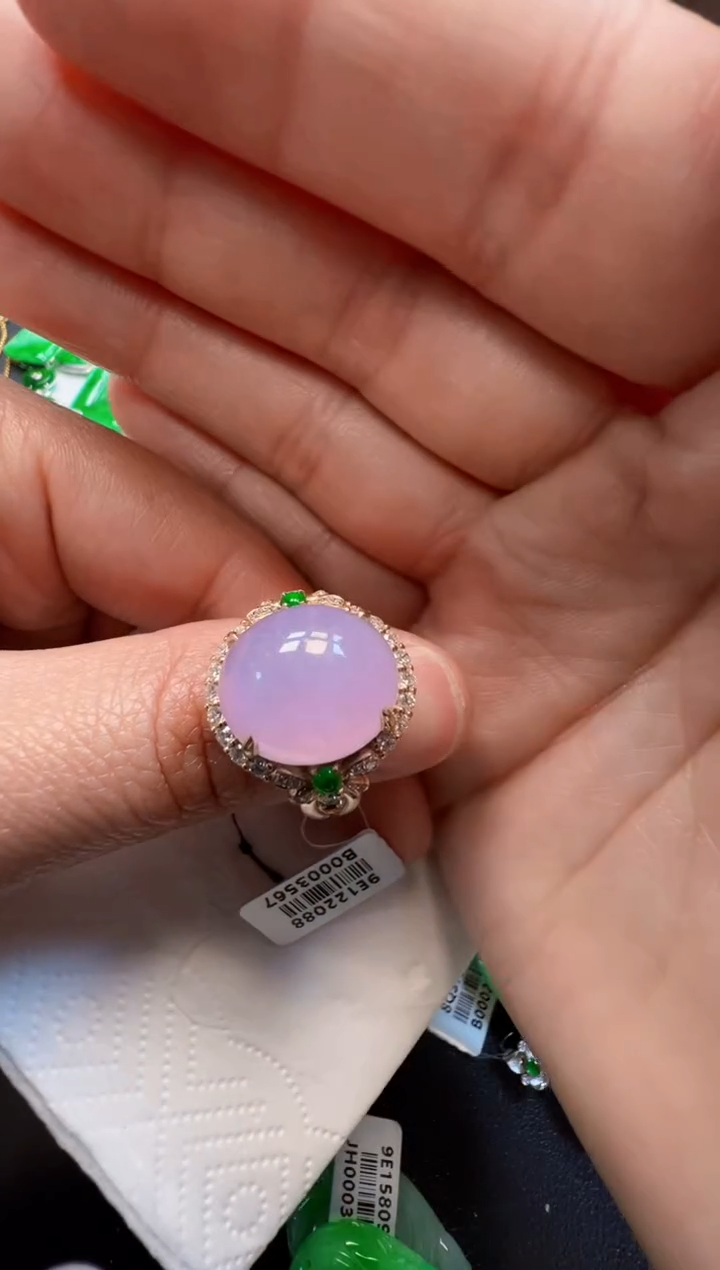 【闪购商品】定制翡翠18K金镶嵌18800元