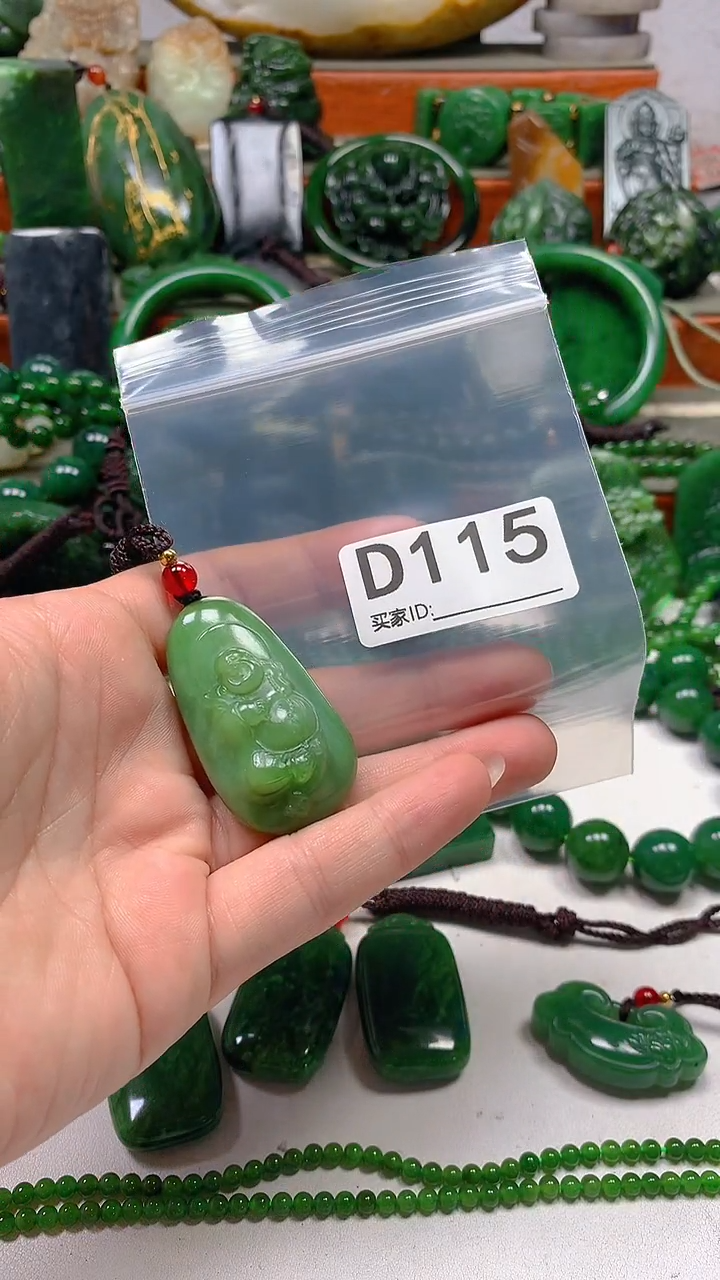 和田玉未镶嵌颈饰祈****通1