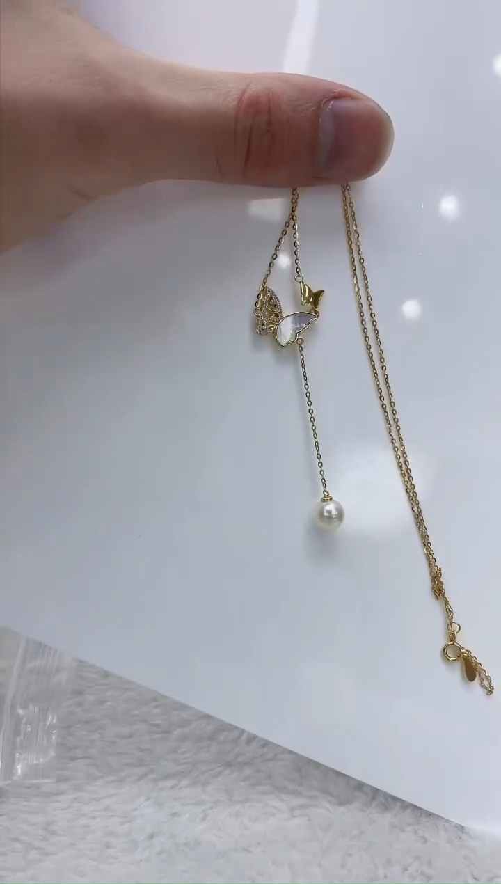 【闪购商品】海水珍珠颈饰银S925镶嵌海水珍珠项链