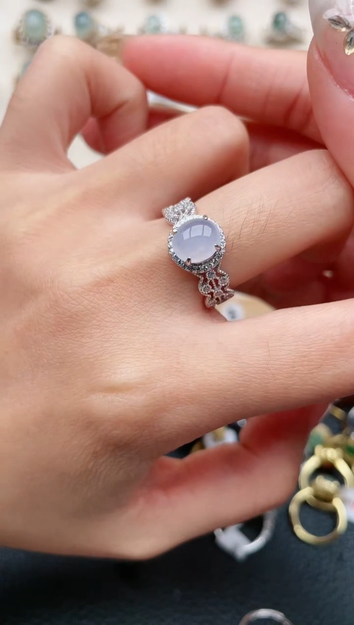 【闪购商品】翡翠戒指银S925镶嵌1111