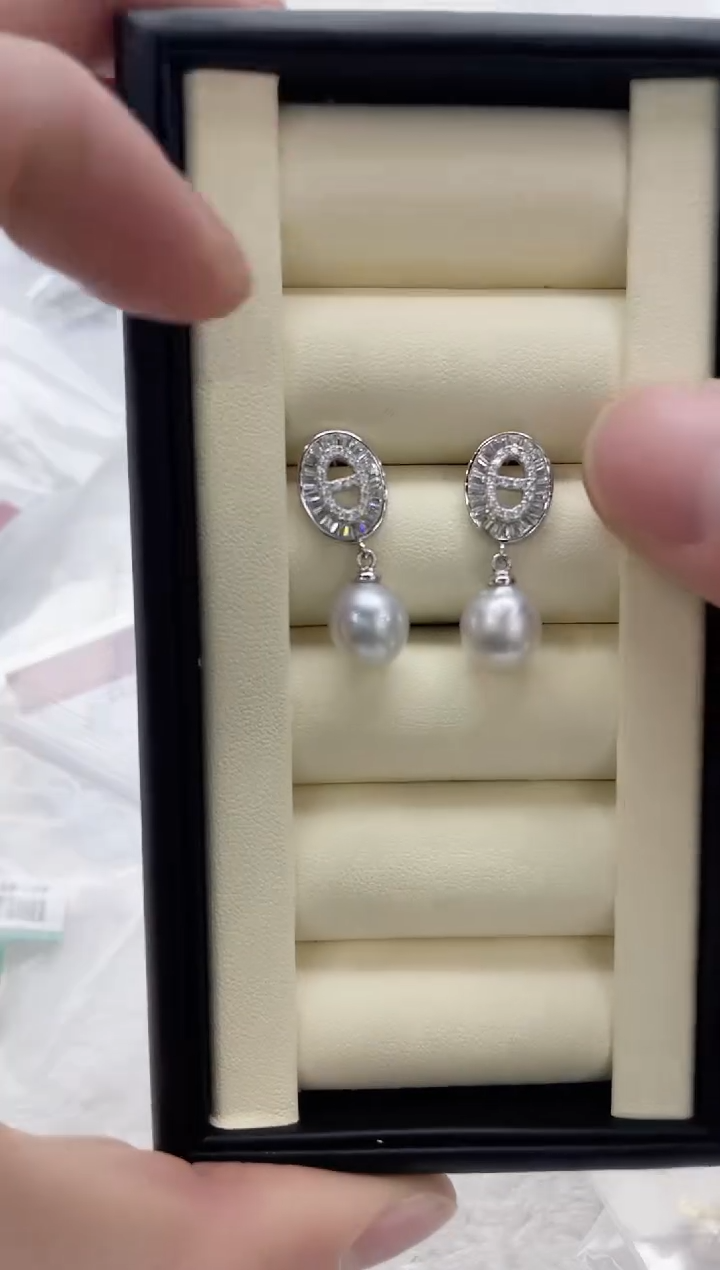 【闪购商品】海水珍珠耳饰银S925镶嵌海水珍珠耳饰