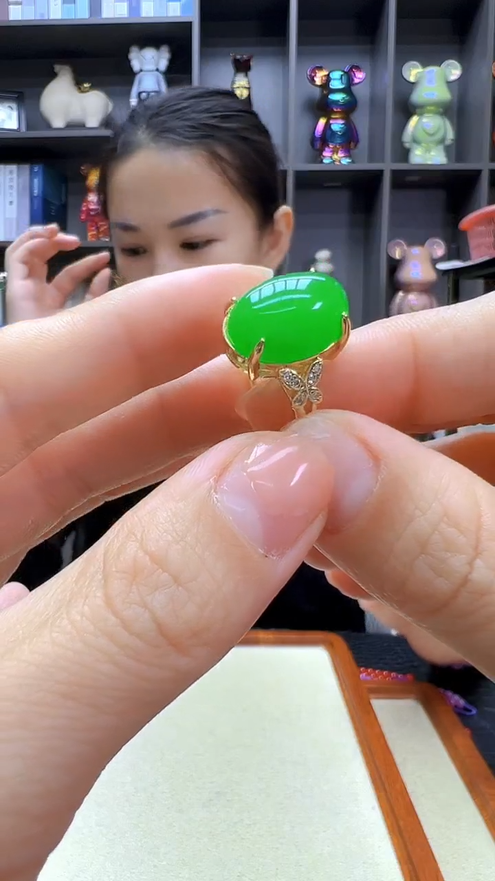 翡翠14K金镶嵌颈饰丹丹diy劲饰