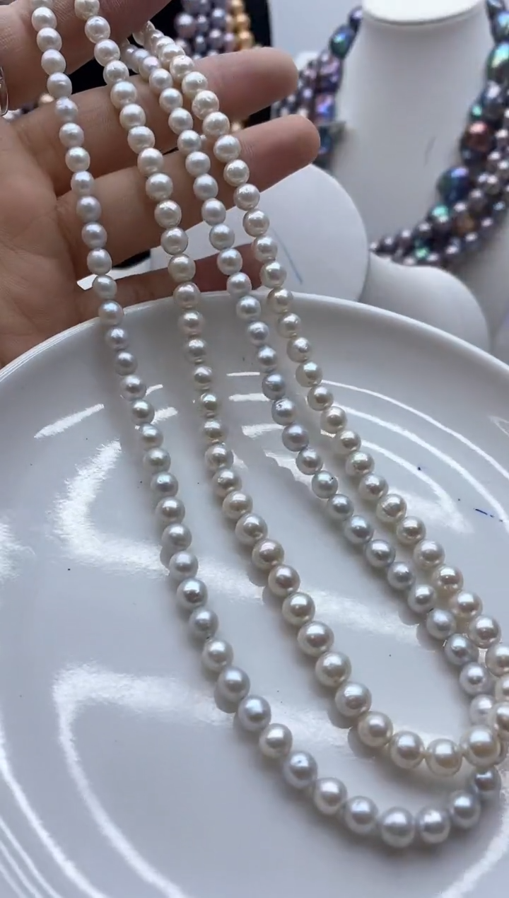 【闪购商品】淡水珍珠颈饰钛钢125