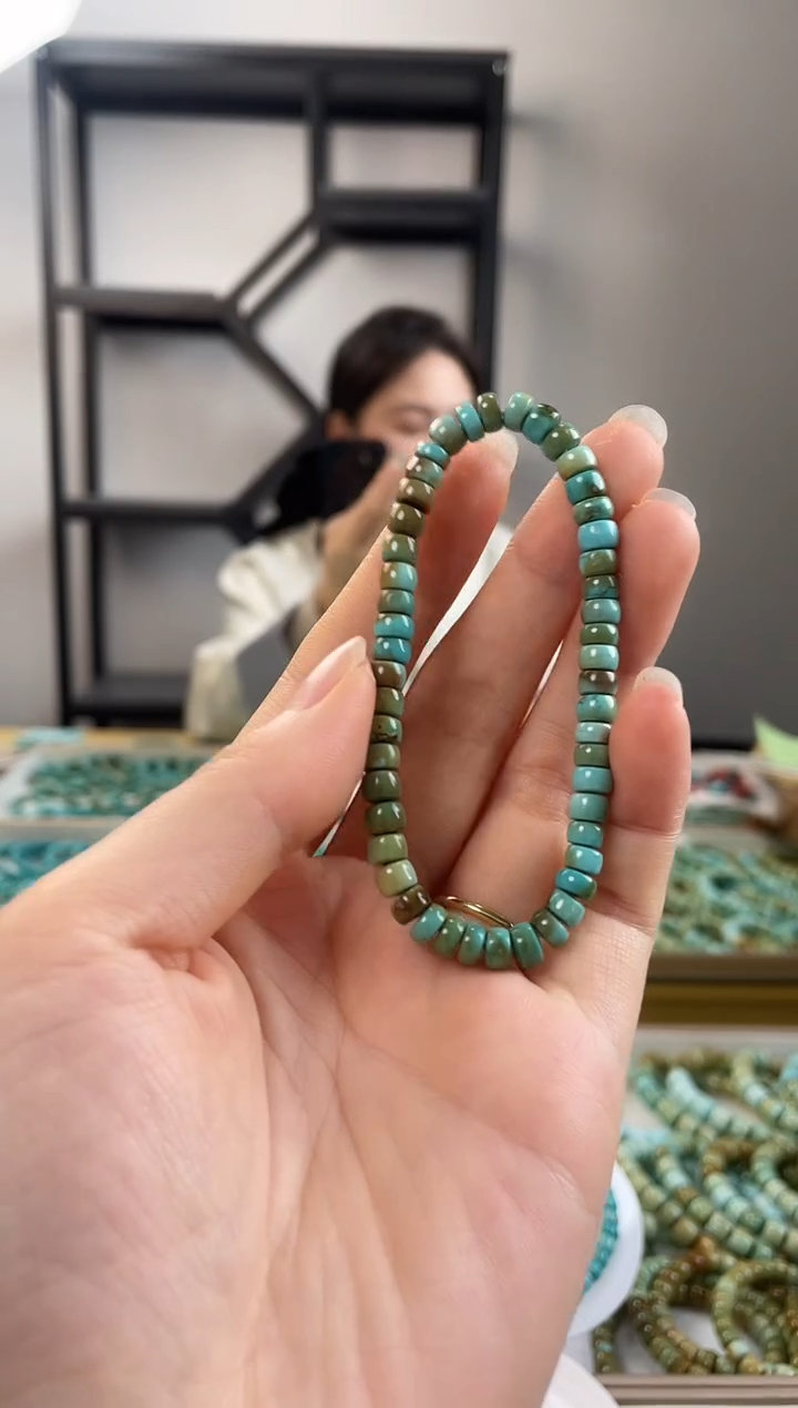 【闪购商品】绿松石珠宝奇石未镶嵌5.6+mm