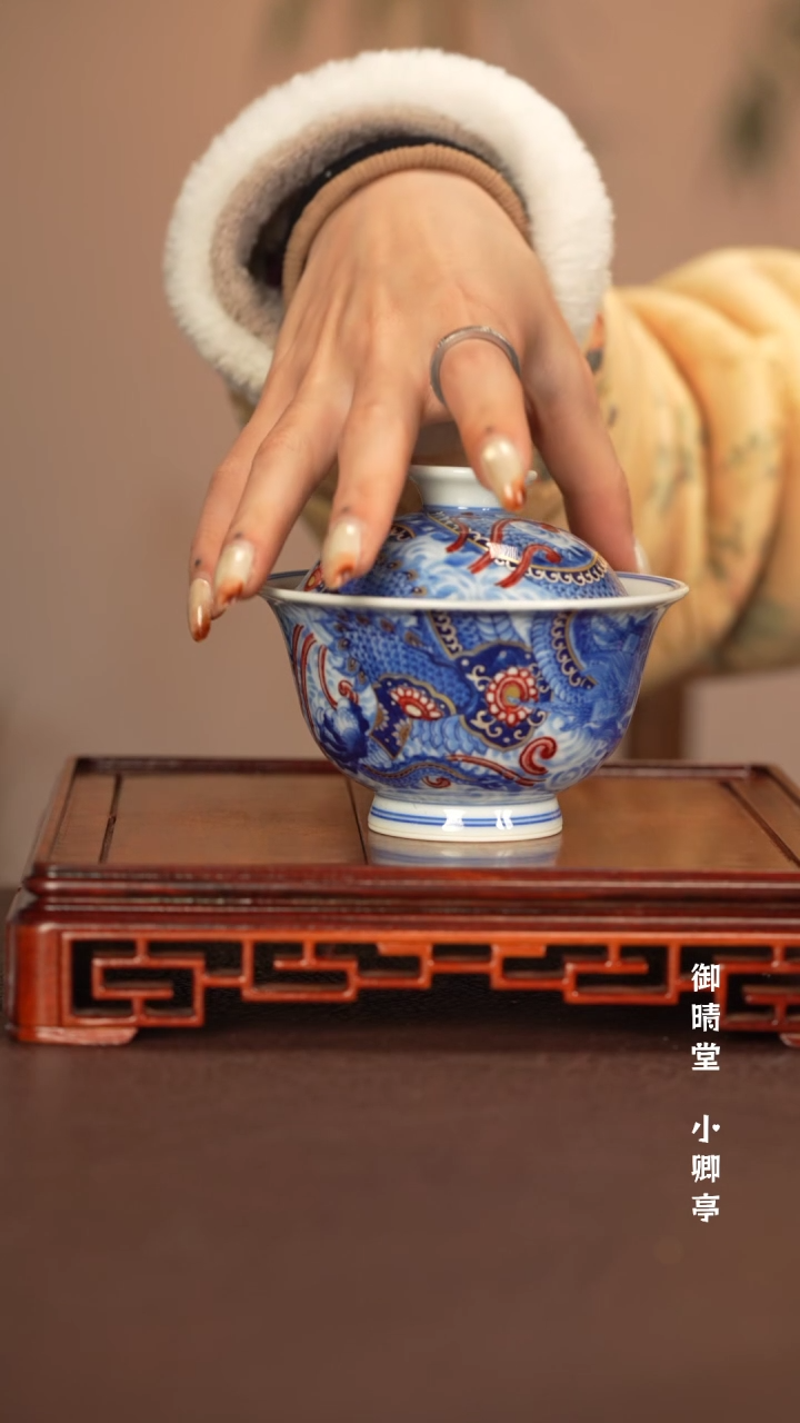 【闪购商品】盖碗永明尚玩景德镇手工手绘陶瓷