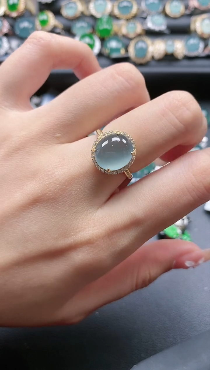 【闪购商品】翡翠戒指银S925镶嵌51151