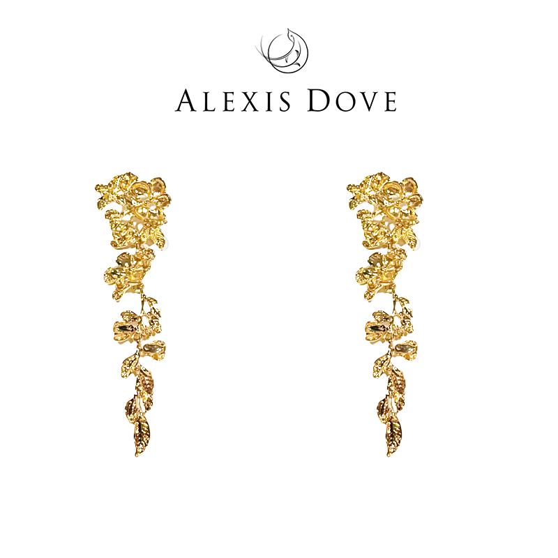 铜合金耳饰 欧美个性长款似水流年耳钉