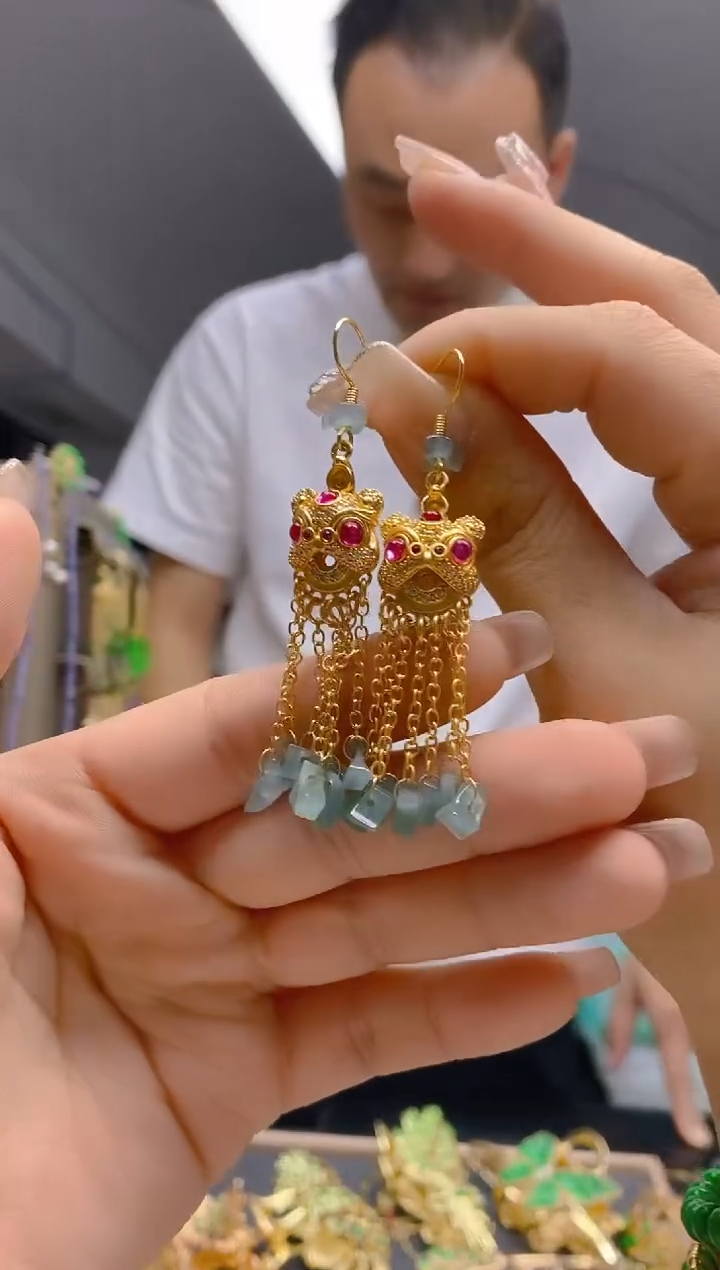 【闪购商品】翡翠耳饰合金353翡翠耳钩