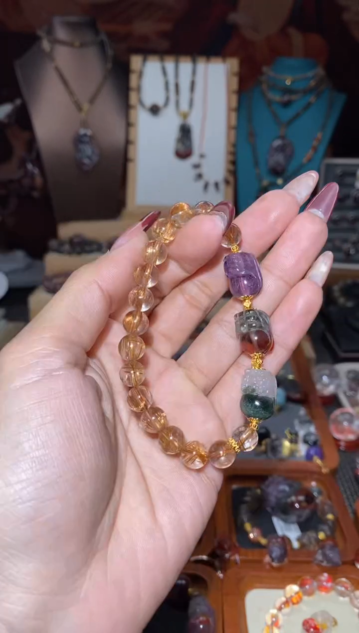 【闪购商品】水晶DIY手串未镶嵌玫瑰钛晶多宝貔貅