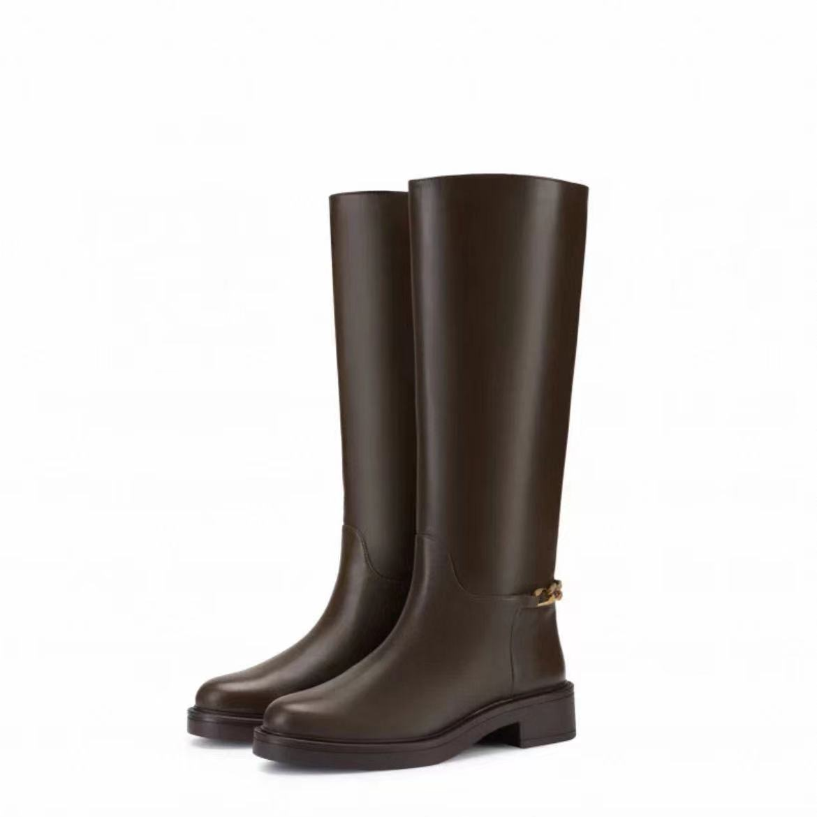 【昆明恒隆】SOLUXE CELIA BOOT桃木棕牛皮长靴