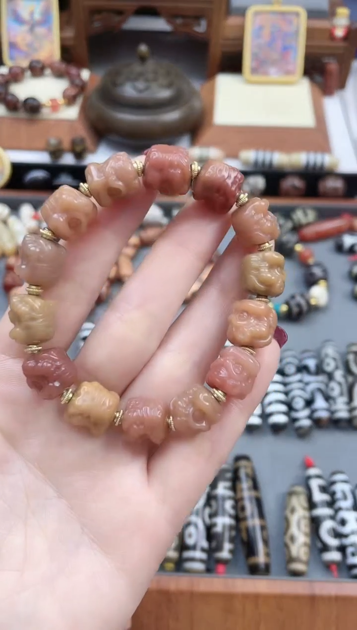 【闪购商品】玛瑙/玉髓手串未镶嵌美拉德大鹏手串