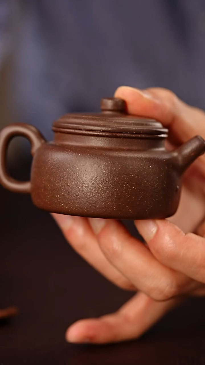 茶壶紫砂小德钟 90cc 紫泥