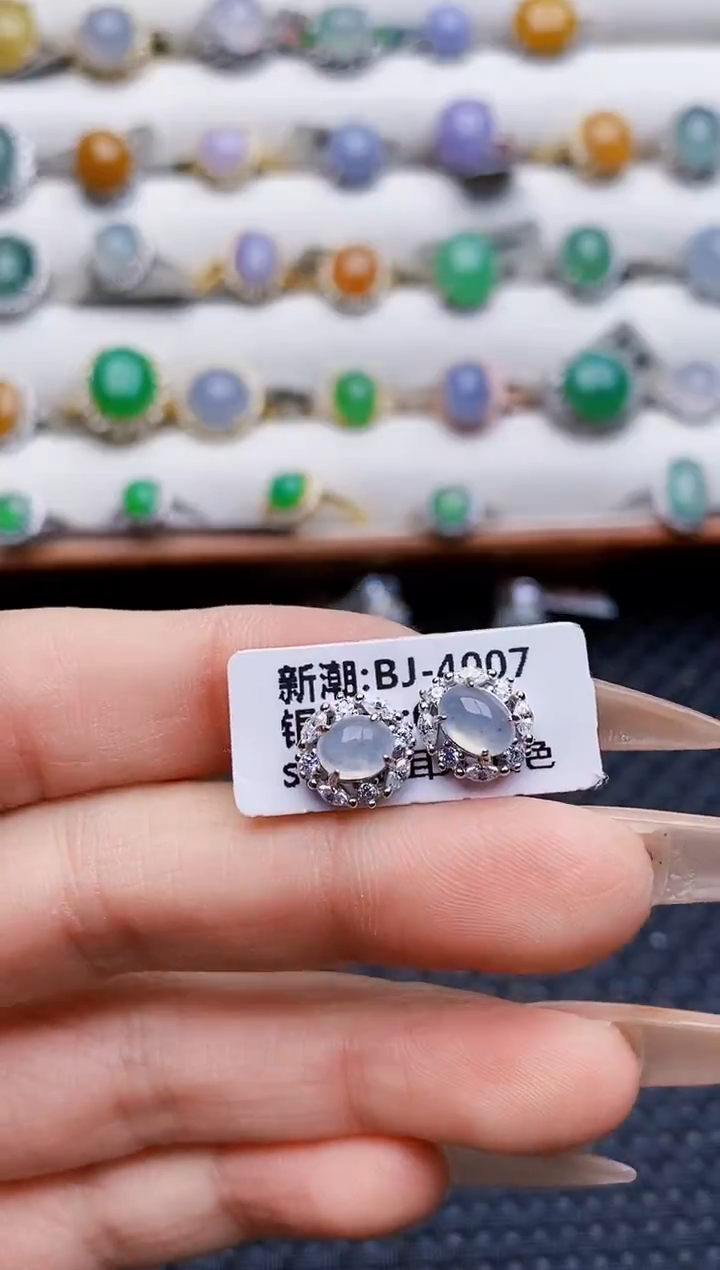 银S925镶嵌戒指翡翠4041