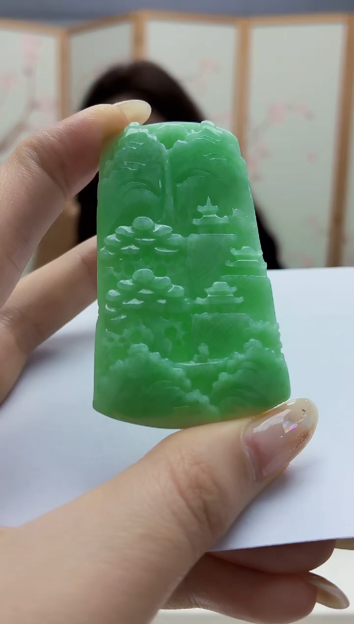 未镶嵌定制翡翠4829jw-毛货挂件13