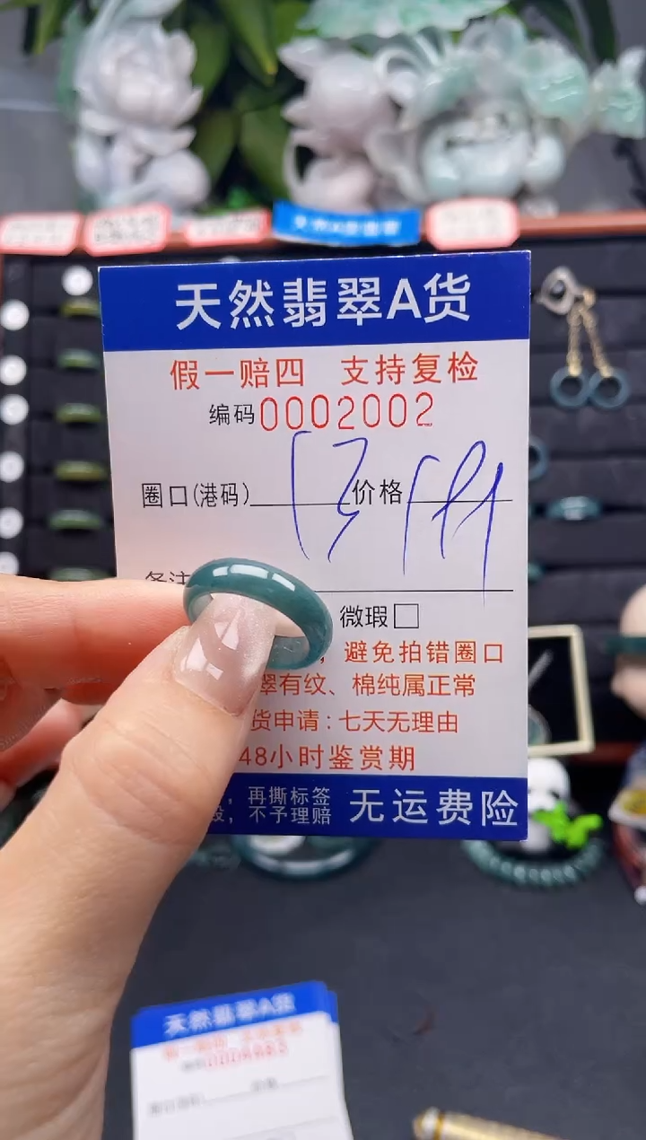 翡翠戒指未镶嵌13*2002