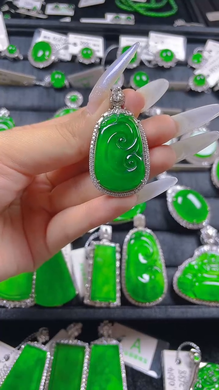 翡翠银S925镶嵌颈饰11111111