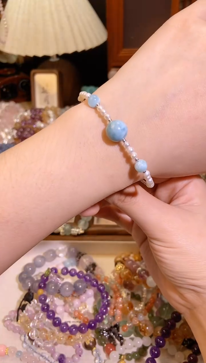 【闪购商品】淡水珍珠手绳银S925镶嵌483