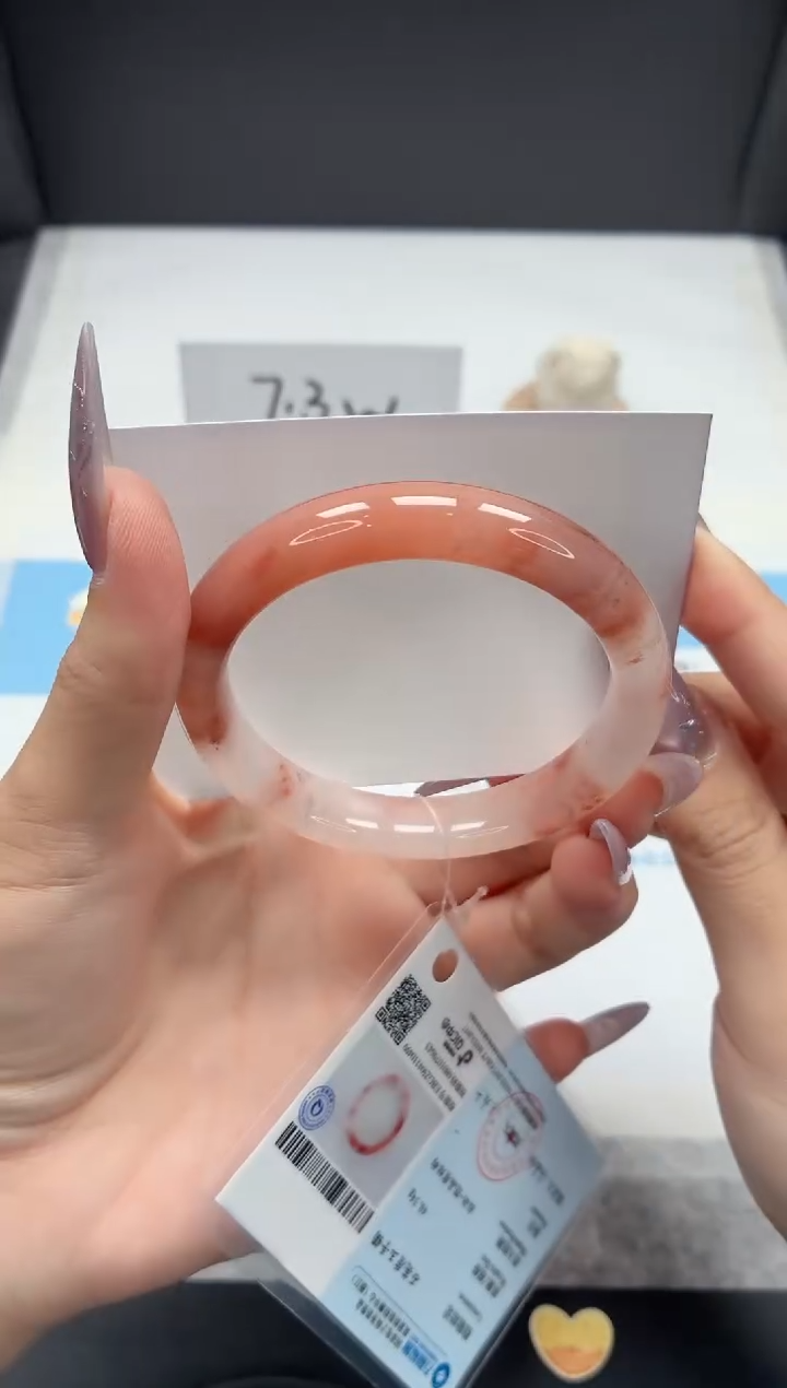 石英质玉手镯未镶嵌263/桃花56.2