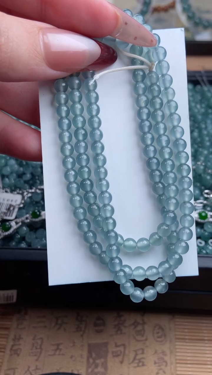【闪购商品】翡翠手串未镶嵌多样性发货108颗卡5