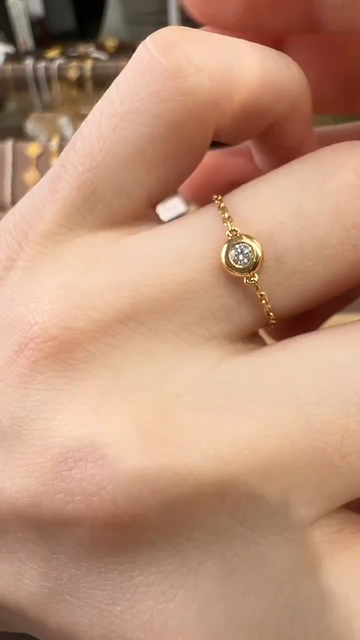 【闪购商品】钻石戒指/指环18K金镶嵌钻石指链