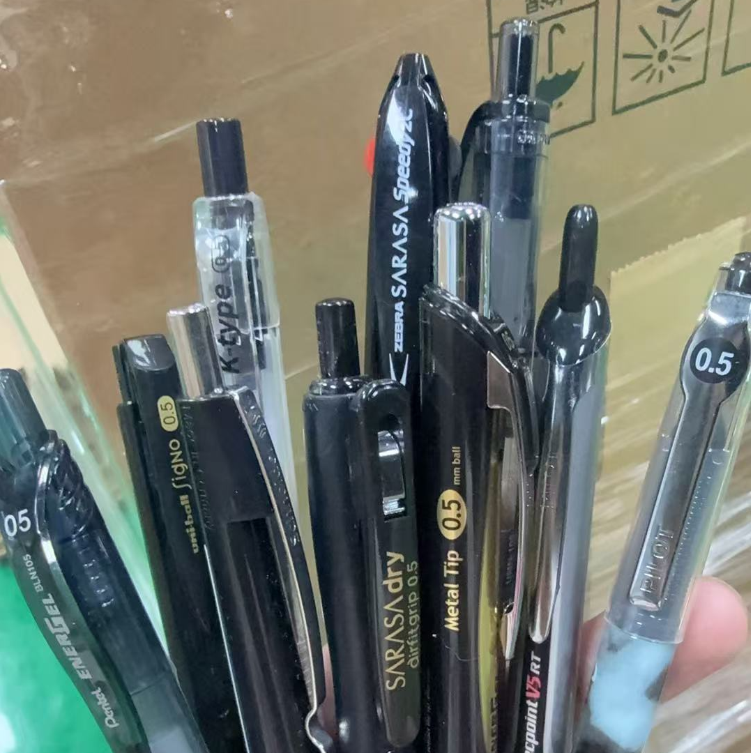 【高端6大品牌】斑马百乐派通黑色按动速干学生考试刷题中性笔十支